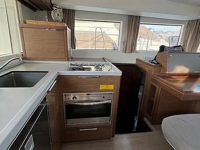 Galley of Andromeda, a Lagoon 40 catamaran at Athens, Greece
