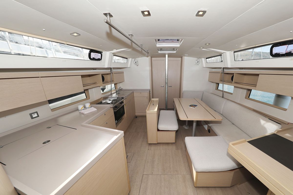 Galley of Ladybug, a Beneteau Oceanis 46.1 sailboat at Grad Trogir, Croatia