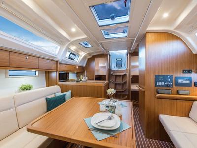 Salon of Primum, a Bavaria Cruiser 37 sailboat at Murter, Croatia