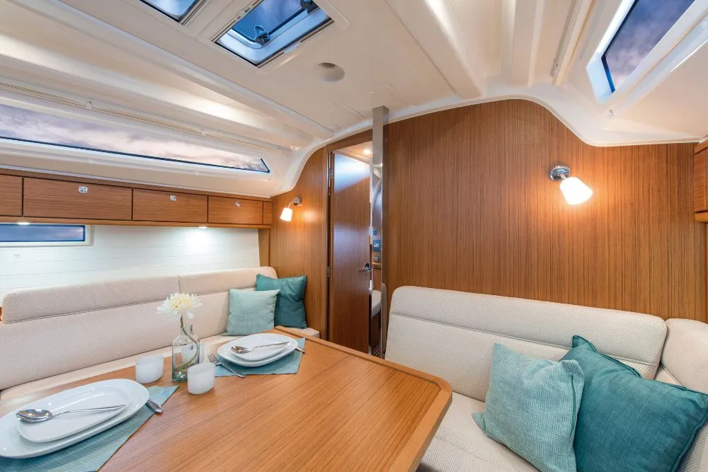 Salon of Primum, a Bavaria Cruiser 37 sailboat at Murter, Croatia
