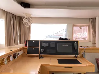 Loft, a Lagoon Lagoon 450 Fly catamaran at Fethiye, Turkey