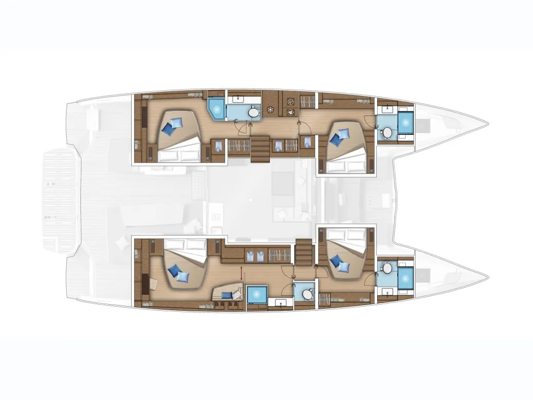 Loft, a Lagoon Lagoon 450 Fly catamaran at Fethiye, Turkey