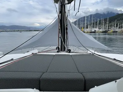 Loft, a Lagoon Lagoon 450 Fly catamaran at Fethiye, Turkey
