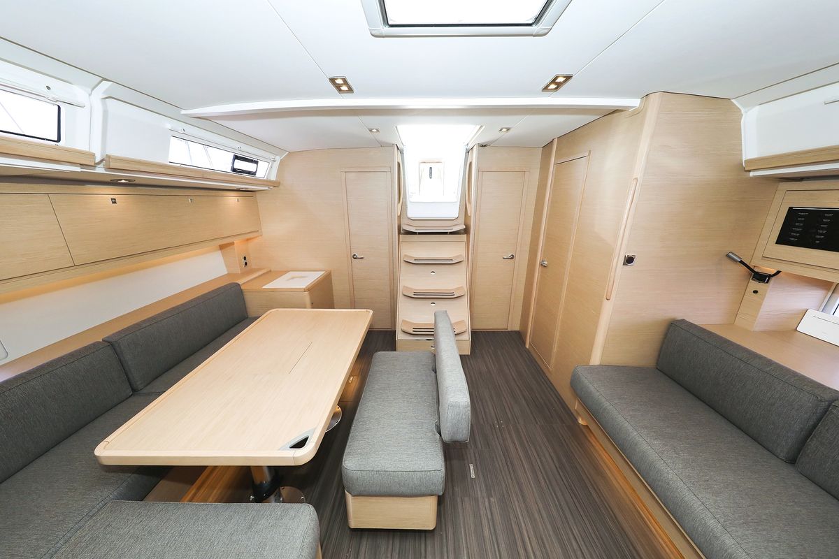 Salon of Amber, a Dufour 470 sailboat at Grad Trogir, Croatia