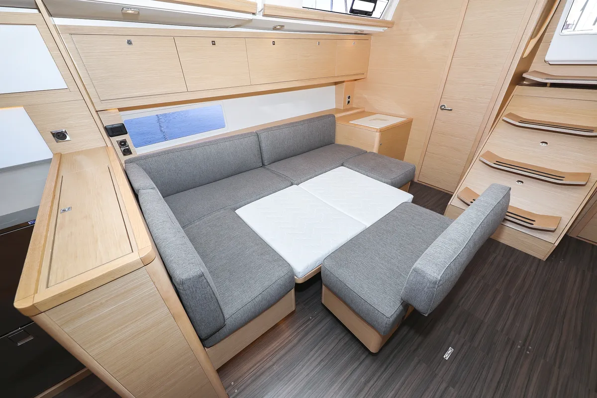 Salon of Amber, a Dufour 470 sailboat at Grad Trogir, Croatia