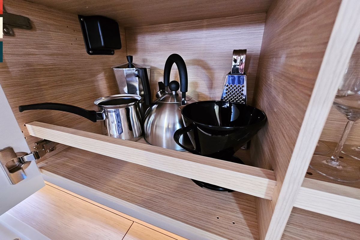 Galley of Kaya, a Dufour 41 sailboat at Općina Rogoznica, Croatia