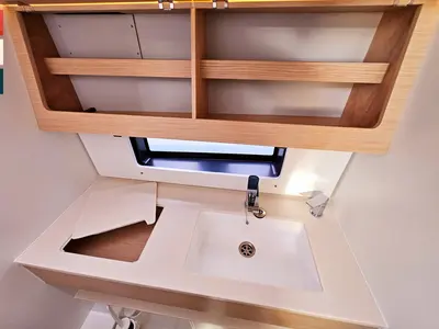 Galley of Kaya, a Dufour 41 sailboat at Općina Rogoznica, Croatia