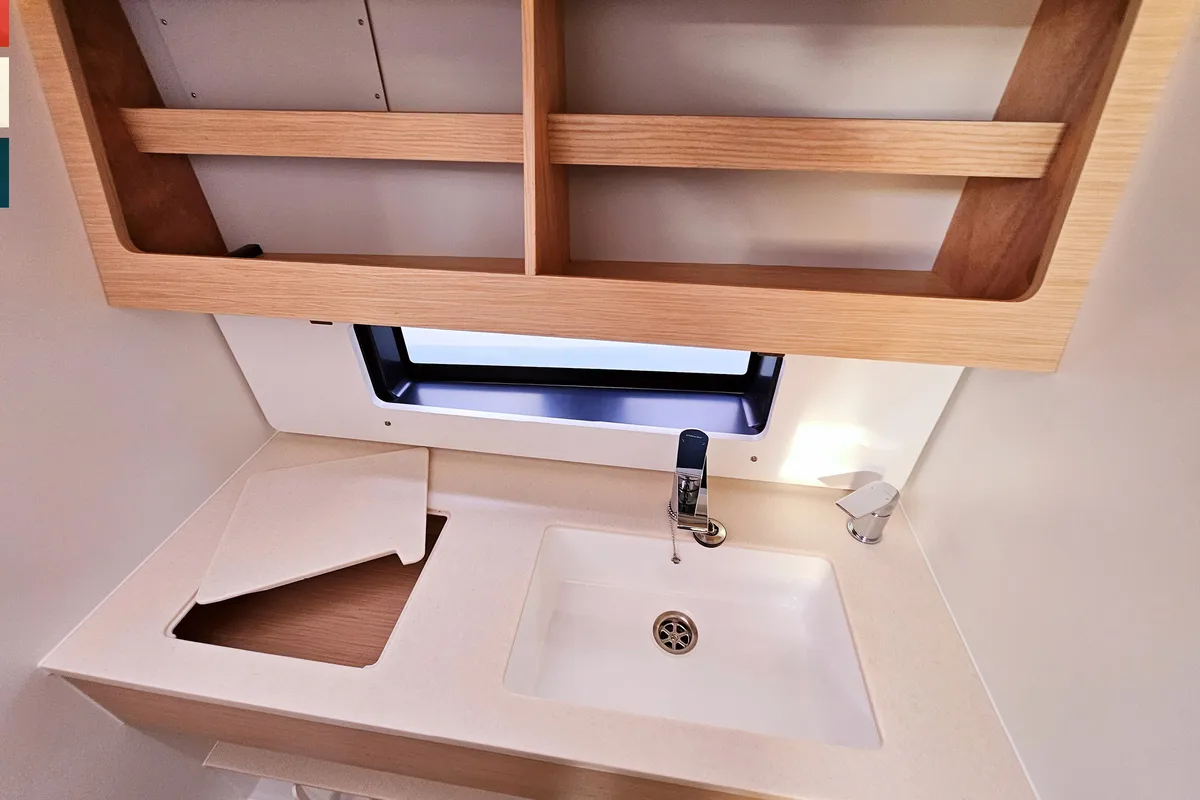 Galley of Kaya, a Dufour 41 sailboat at Općina Rogoznica, Croatia