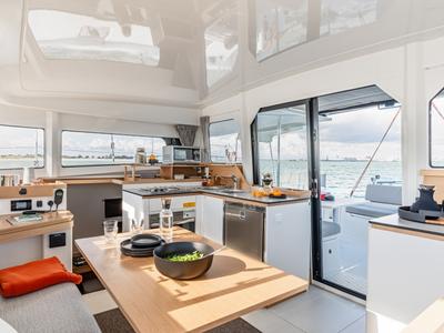 Galley of Sail Speed, a Excess 11 catamaran at Olbia, Italy