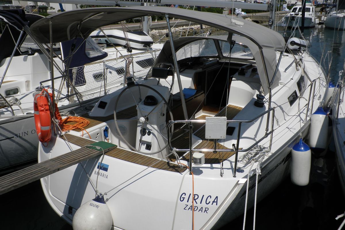 Exterior view of GIRICA, a Bavaria Cruiser 33 sailboat at Općina Sukošan, Croatia