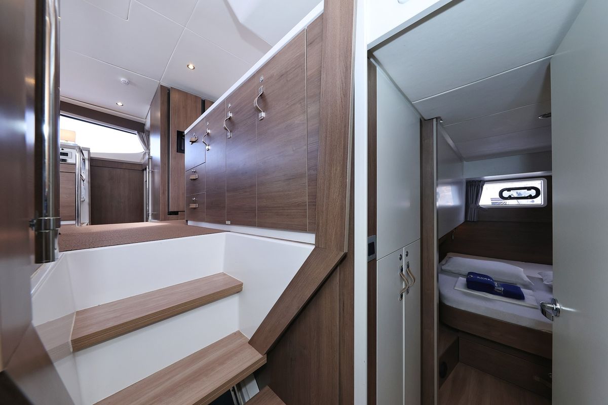 Cabin on James Webb, a Bali 4.4 catamaran at Grad Trogir, Croatia