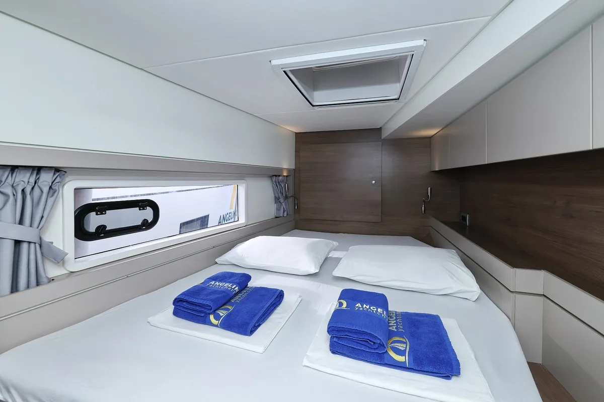 Cabin on James Webb, a Bali 4.4 catamaran at Grad Trogir, Croatia