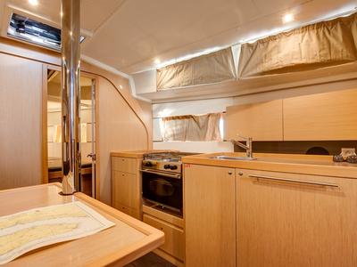 Galley of ARSEN, a Beneteau Oceanis 38 sailboat at Split, Croatia