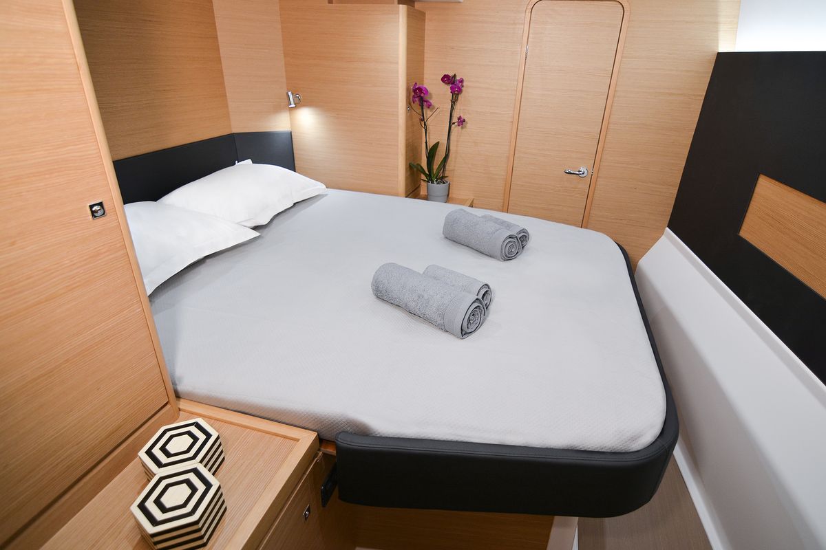 Cabin on Mojito, a Dufour Catamaran 48 catamaran at Municipal Unit of Lefkada, Greece