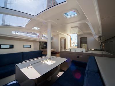 Salon of Horizon, a RM Yachts RM 1260 sailboat at Antibes, France