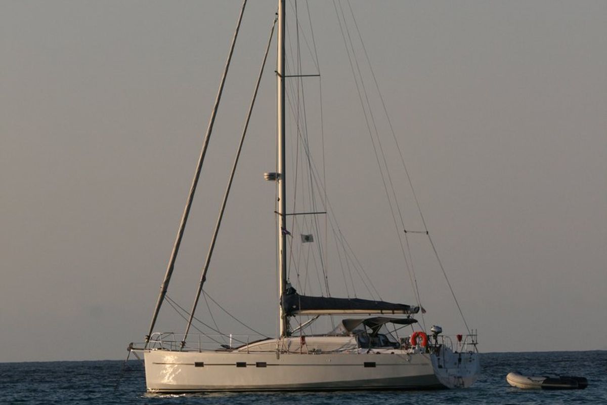 Exterior view of Horizon, a RM Yachts RM 1260 sailboat at Antibes, France