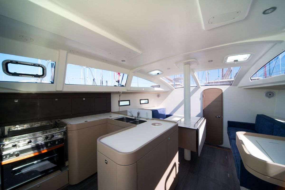 Galley of Horizon, a RM Yachts RM 1260 sailboat at Antibes, France