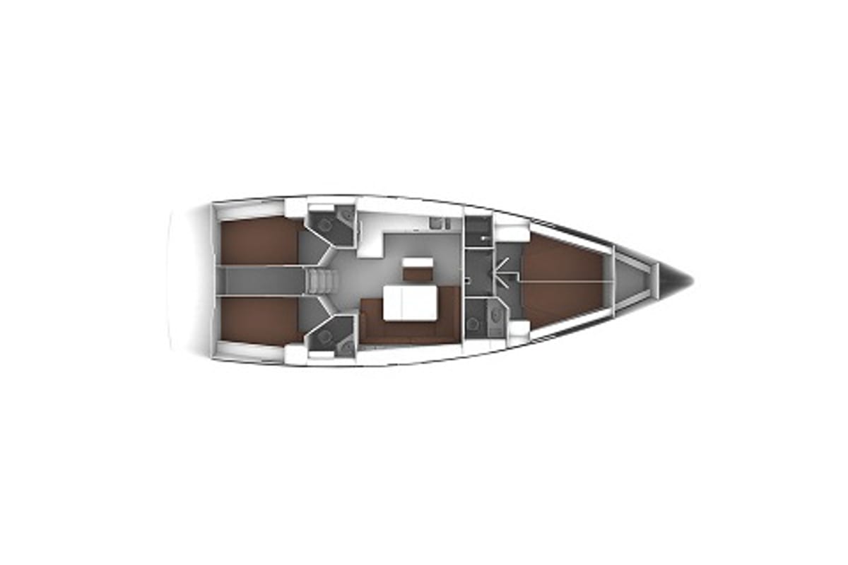 MH 83, a Bavaria Cruiser 46 sailboat at Murter, Croatia