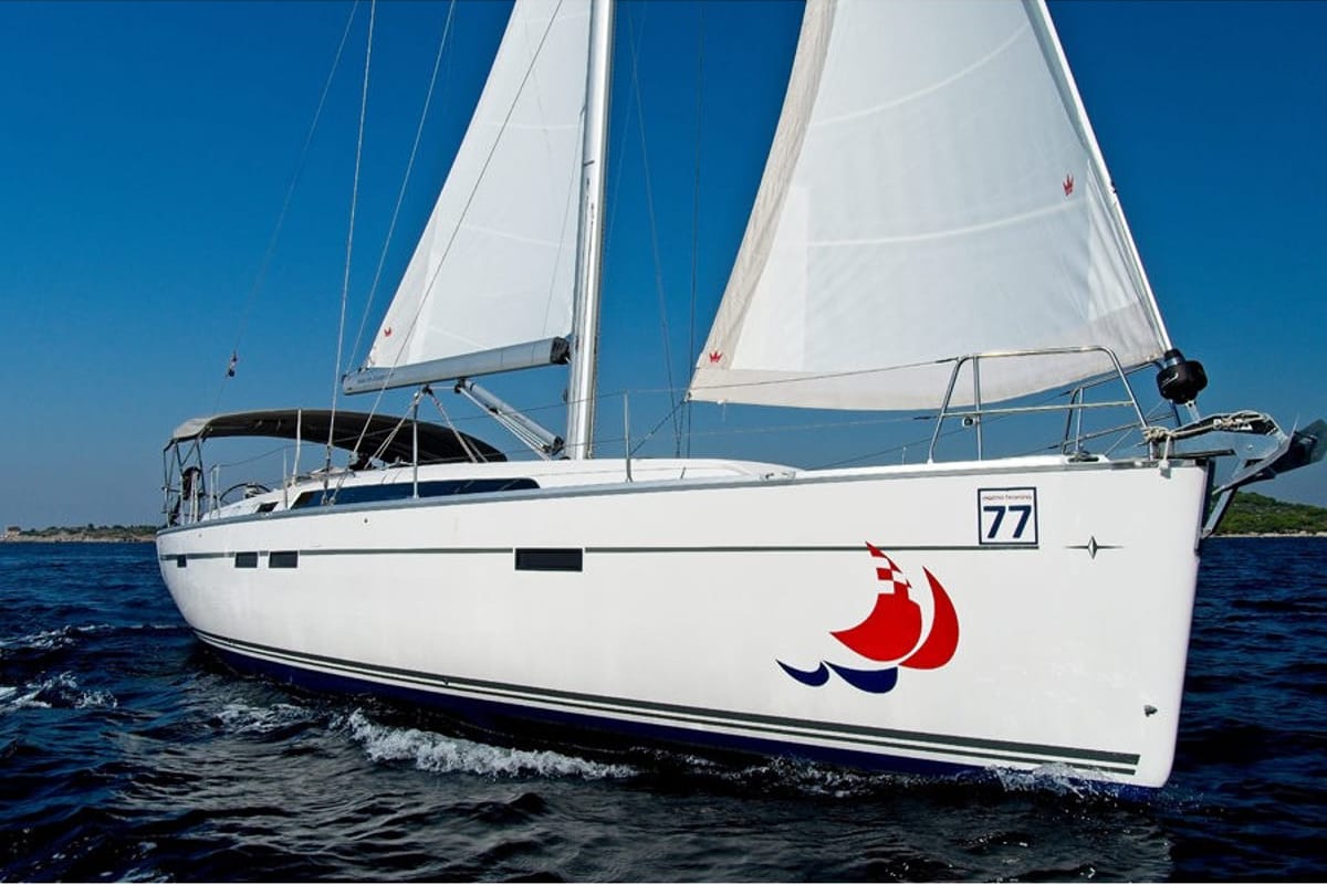 MH 83, a Bavaria Cruiser 46 sailboat at Murter, Croatia