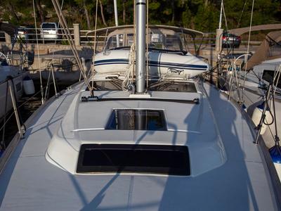 Deck of Vanila, a Dufour 360 GL sailboat at Mali Lošinj, Croatia