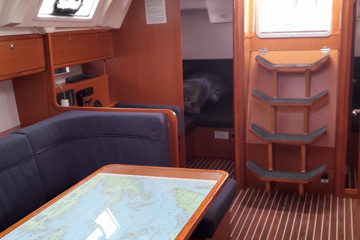 Salon of Optasia, a Bavaria Cruiser 41 sailboat at Municipal Unit of Rhodes, Greece