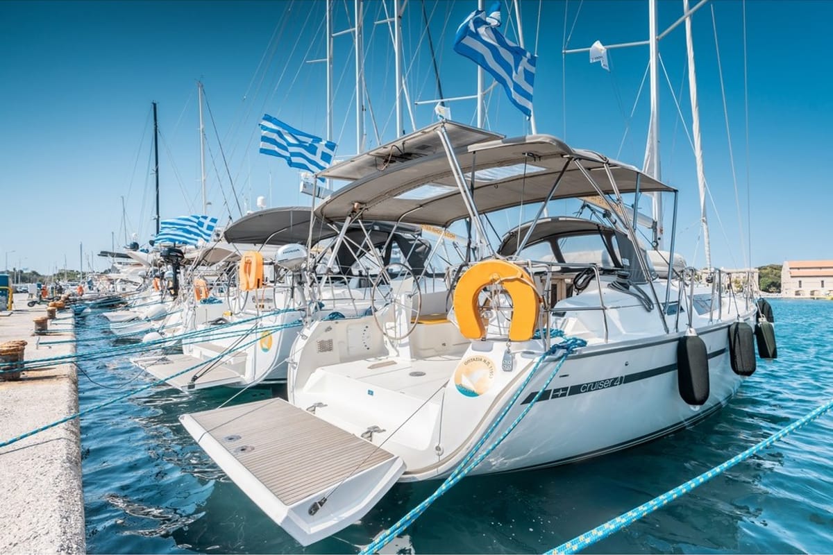 Optasia, a Bavaria Cruiser 41 sailboat at Municipal Unit of Rhodes, Greece