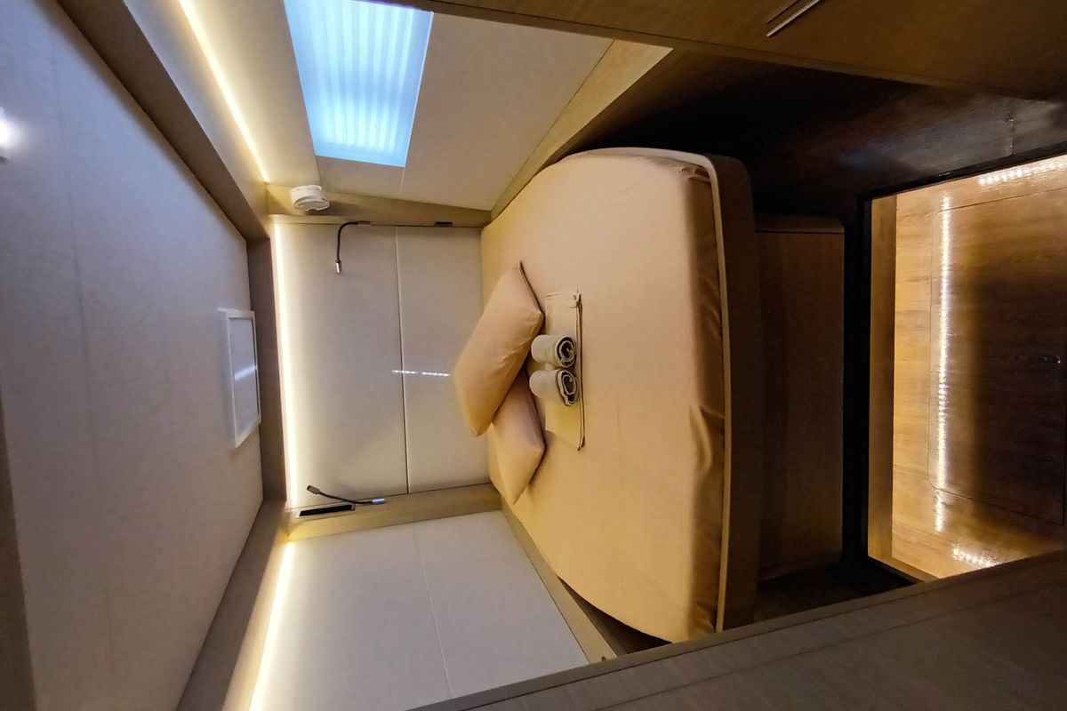 Cabin on Minotavros, a Lagoon 51 catamaran at Athens, Greece