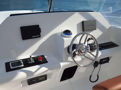 Cockpit of Over Reef, a Gulet Power Catamaran catamaran at Malé, Maldives