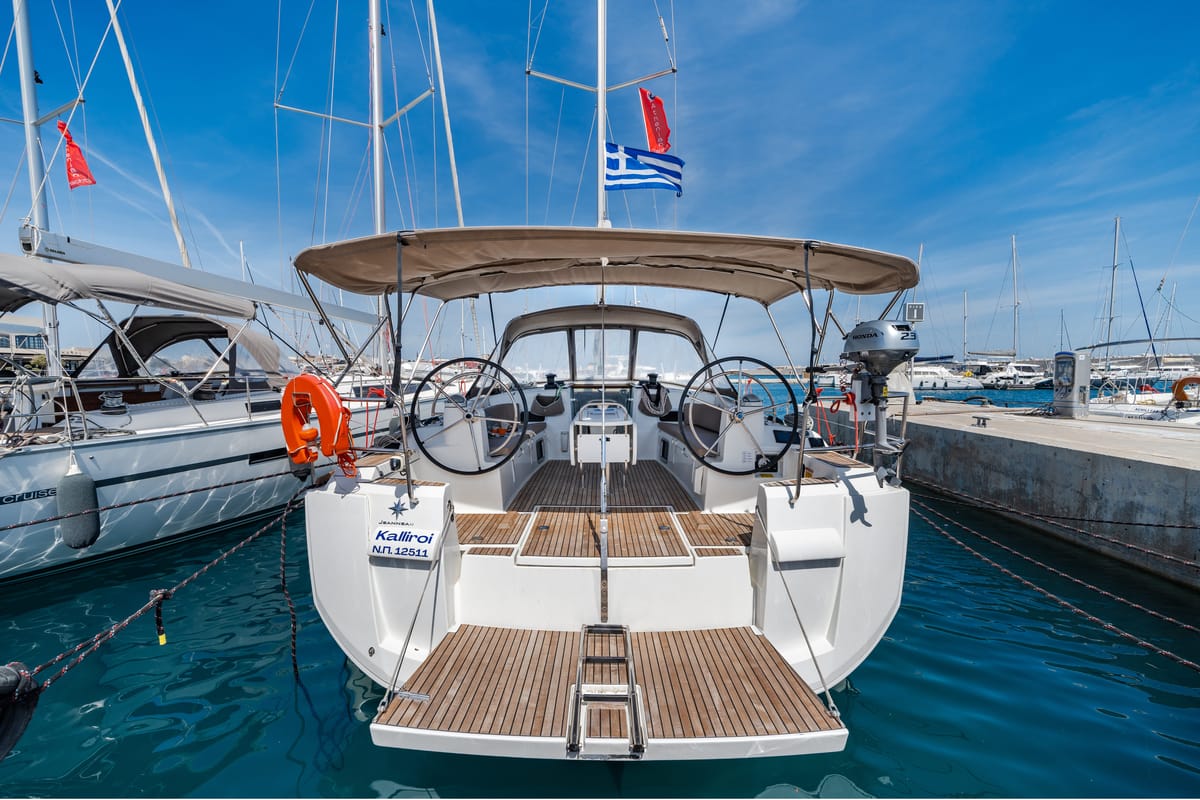 Kalliroi, a Jeanneau Sun Odyssey 519 sailboat at Municipal Unit of Rhodes, Greece