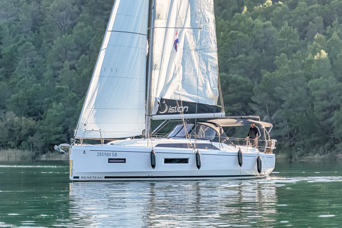 Exterior view of First Dream, a Beneteau Oceanis 37.1 sailboat at Skradin, Croatia