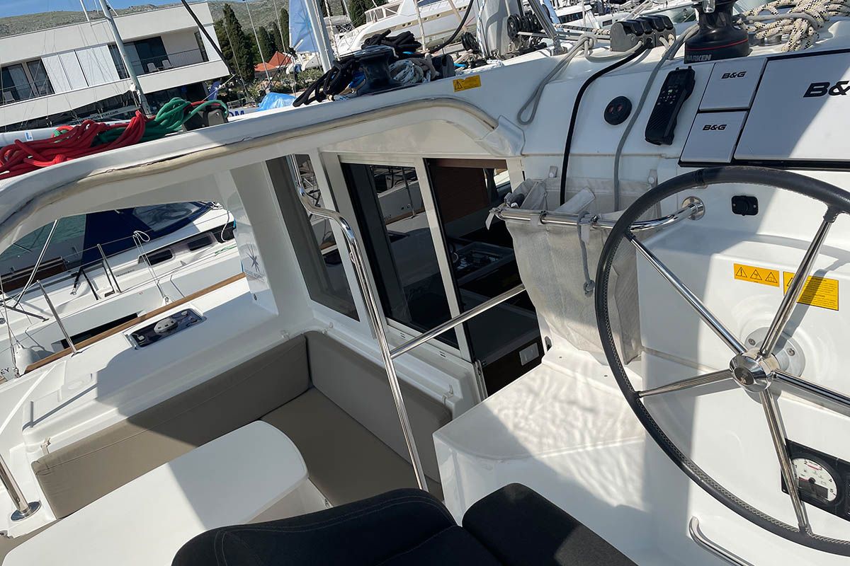 Galley of Amalia II , a Lagoon 40 catamaran at Seget Donji, Croatia