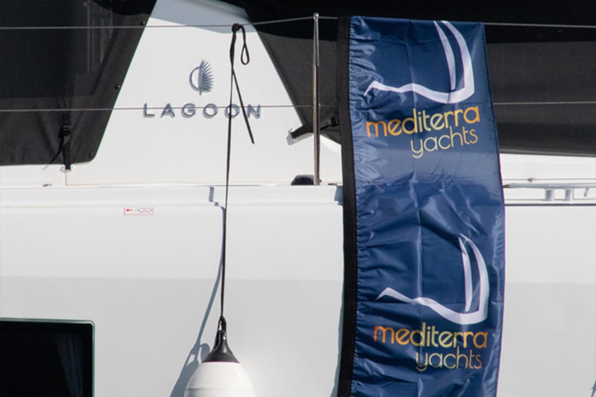 Dioni, a Lagoon 42 catamaran at Preveza, Greece