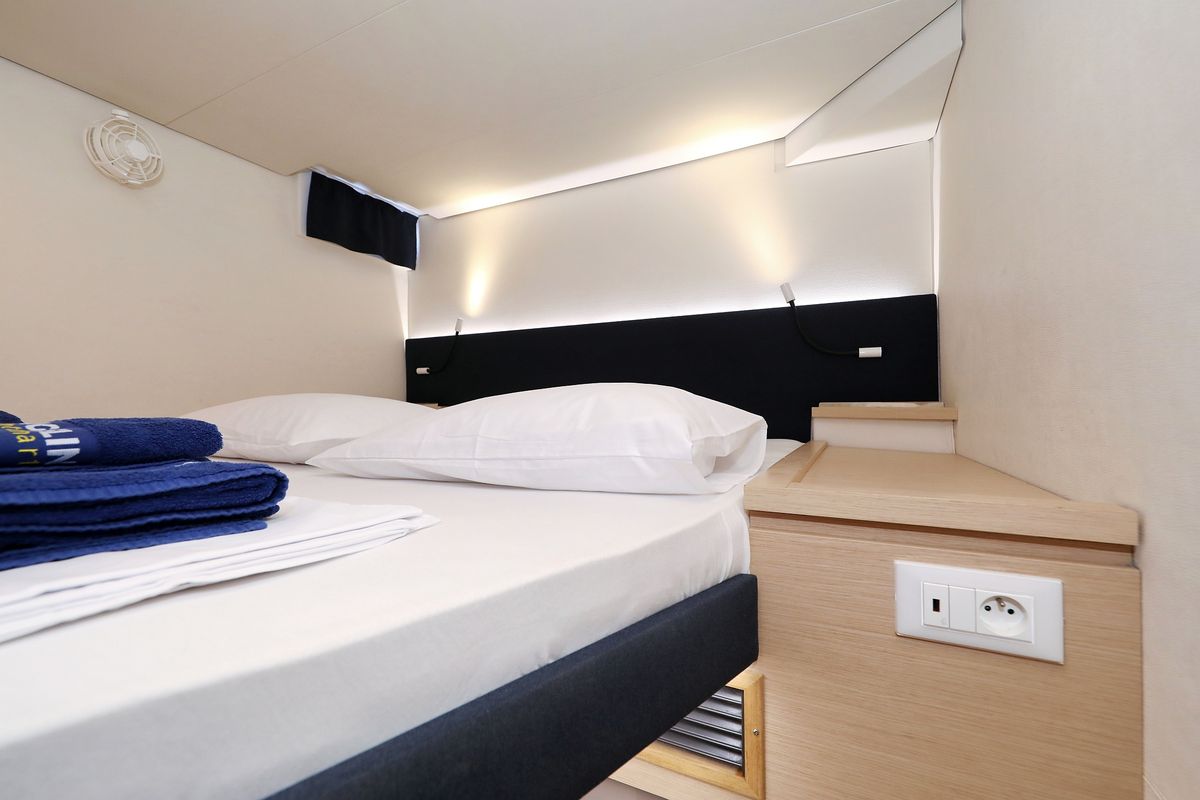 Cabin on Feeling Free, a Fountaine Pajot Saba 50 catamaran at Općina Sveti Filip i Jakov, Croatia