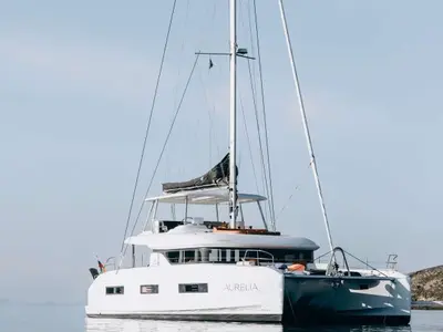 Aurelia, a Lagoon Lagoon 55 catamaran at Athens, Greece