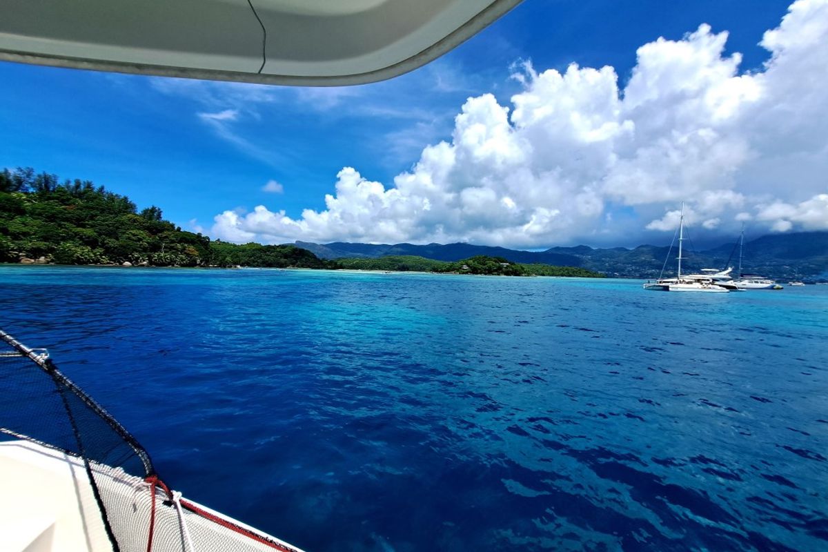 Deck of Premium, a Leopard 48 catamaran at Azam Marina, Tanzania