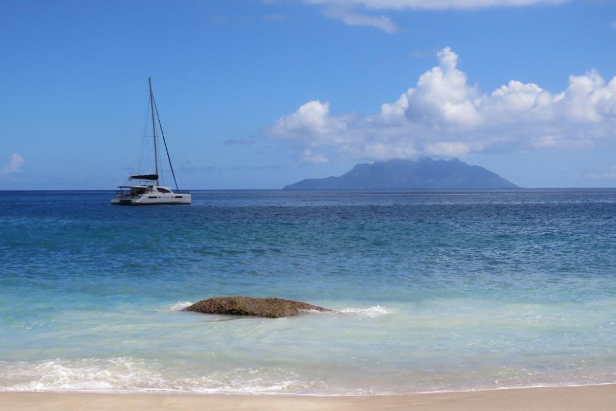 Exterior view of Premium, a Leopard 48 catamaran at Azam Marina, Tanzania