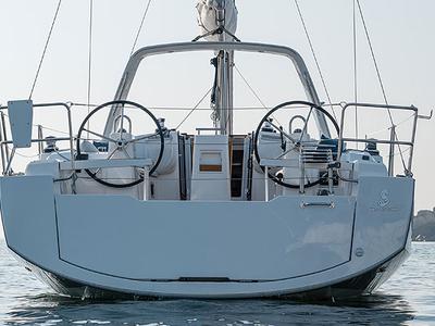 Exterior view of Martine, a Beneteau Oceanis 38 sailboat at Općina Marina, Croatia