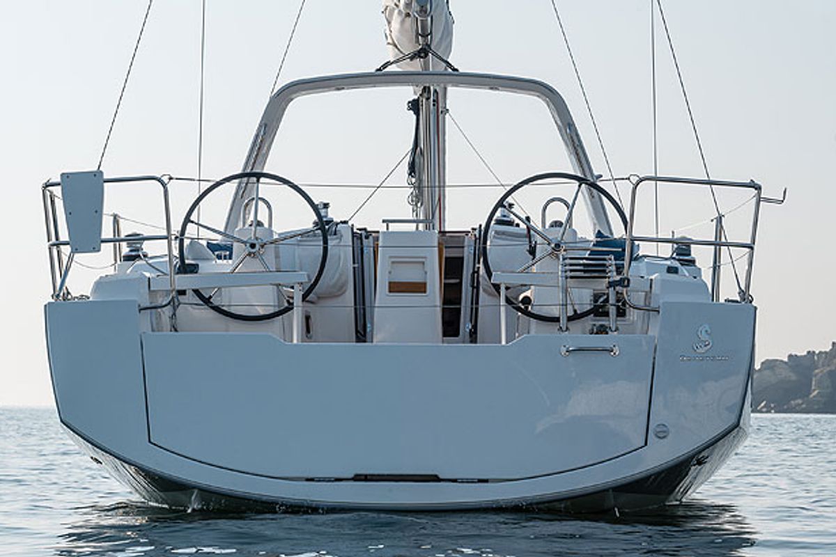 Exterior view of Martine, a Beneteau Oceanis 38 sailboat at Općina Marina, Croatia