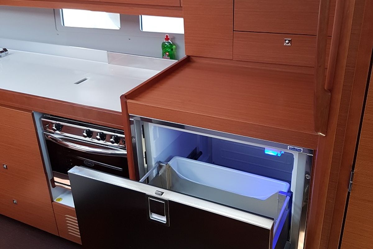 Galley of Alegro, a Dufour 460 GL sailboat at Općina Sukošan, Croatia