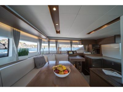 Salon of NOMAD II, a Lagoon 50 catamaran at Municipal Unit of Lefkada, Greece