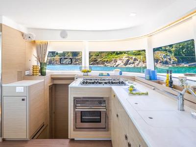 Galley of White Pearl, a Lagoon 43 catamaran at Road Town, British Virgin Islands