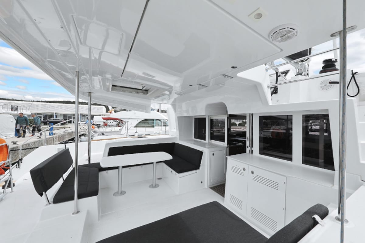 Deck of Must Have, a Lagoon 450 F catamaran at Općina Sukošan, Croatia