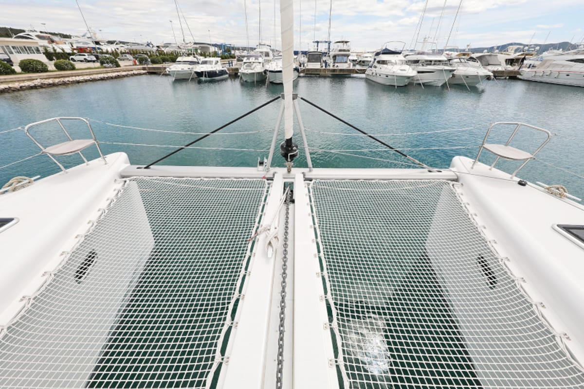 Exterior view of Must Have, a Lagoon 450 F catamaran at Općina Sukošan, Croatia