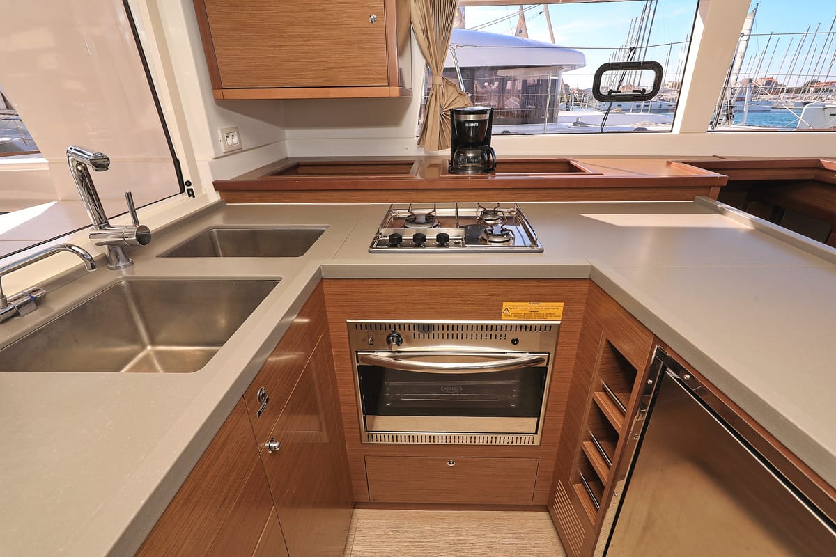 Galley of Must Have, a Lagoon 450 F catamaran at Općina Sukošan, Croatia