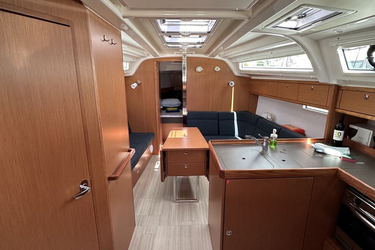 Salon of Crypto, a Bavaria Cruiser 37 sailboat at Split, Croatia