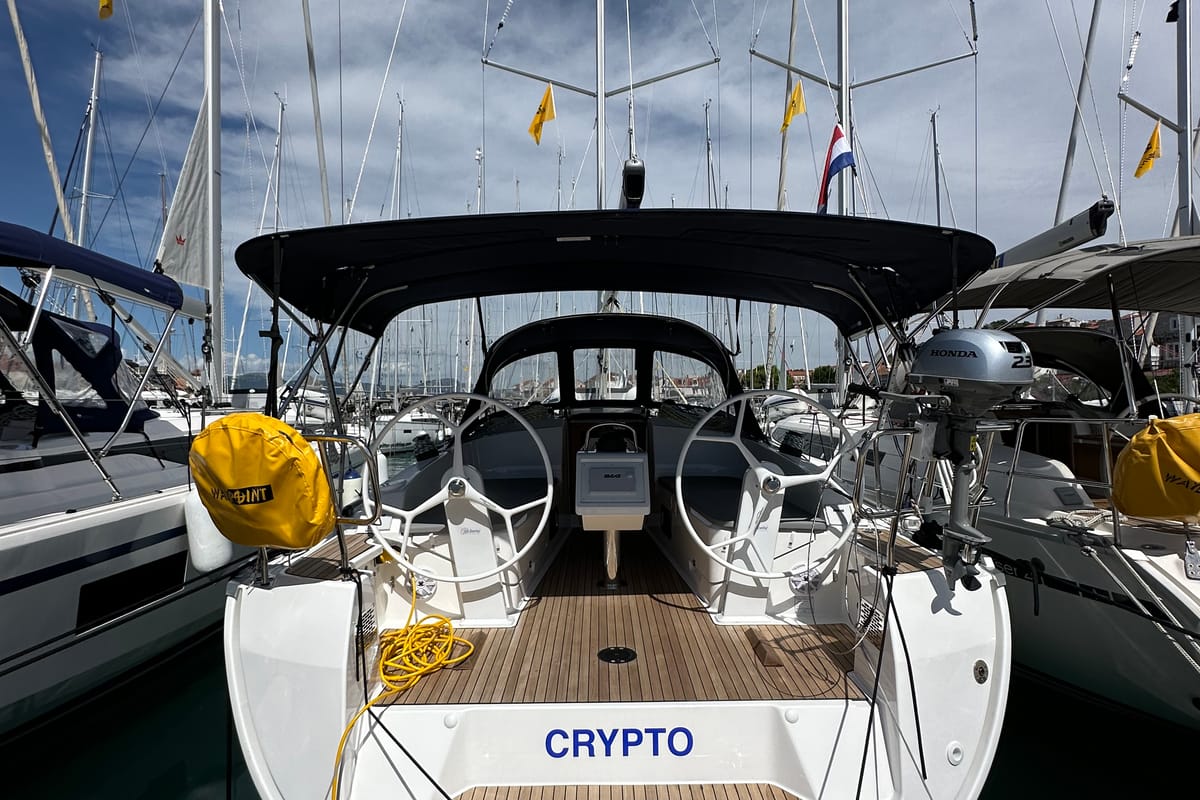 Crypto, a Bavaria Cruiser 37 sailboat at Split, Croatia