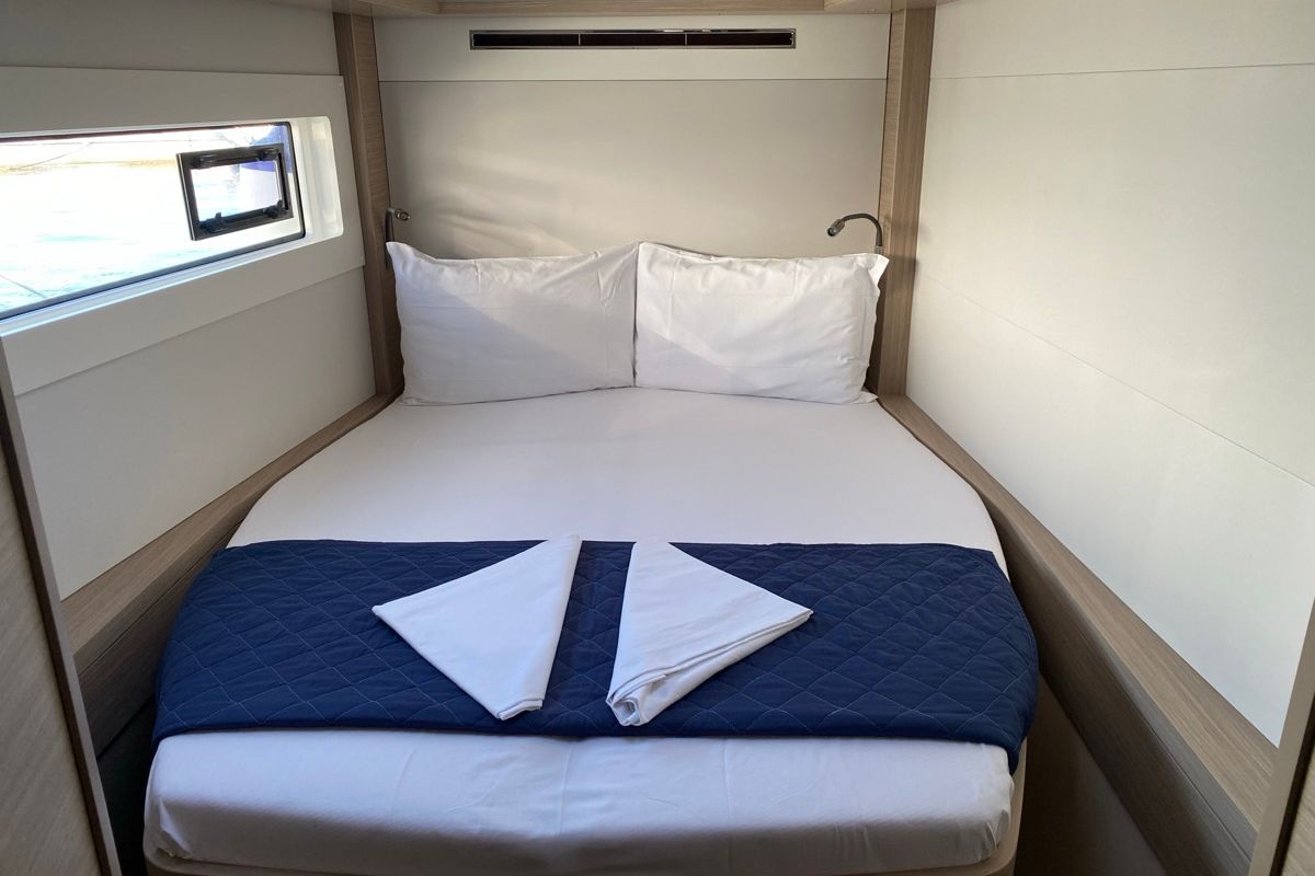 Cabin on Hercules, a Lagoon 46 catamaran at Grand Anse, Grenada