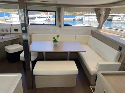 Galley of Hercules, a Lagoon 46 catamaran at Grand Anse, Grenada