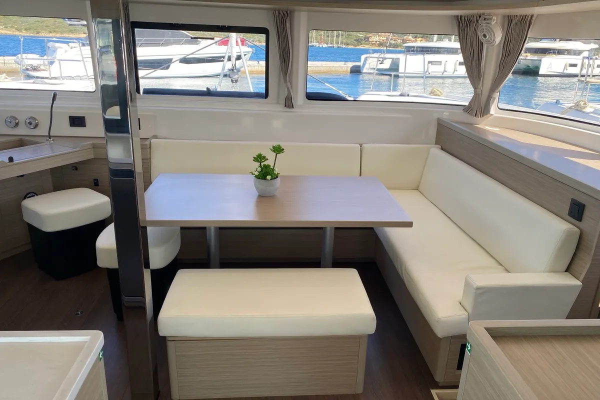 Galley of Hercules, a Lagoon 46 catamaran at Grand Anse, Grenada
