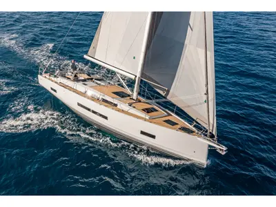 Exterior view of TBA, a Hanse Yachts Hanse 460 sailboat at Municipal Unit of Rhodes, Greece